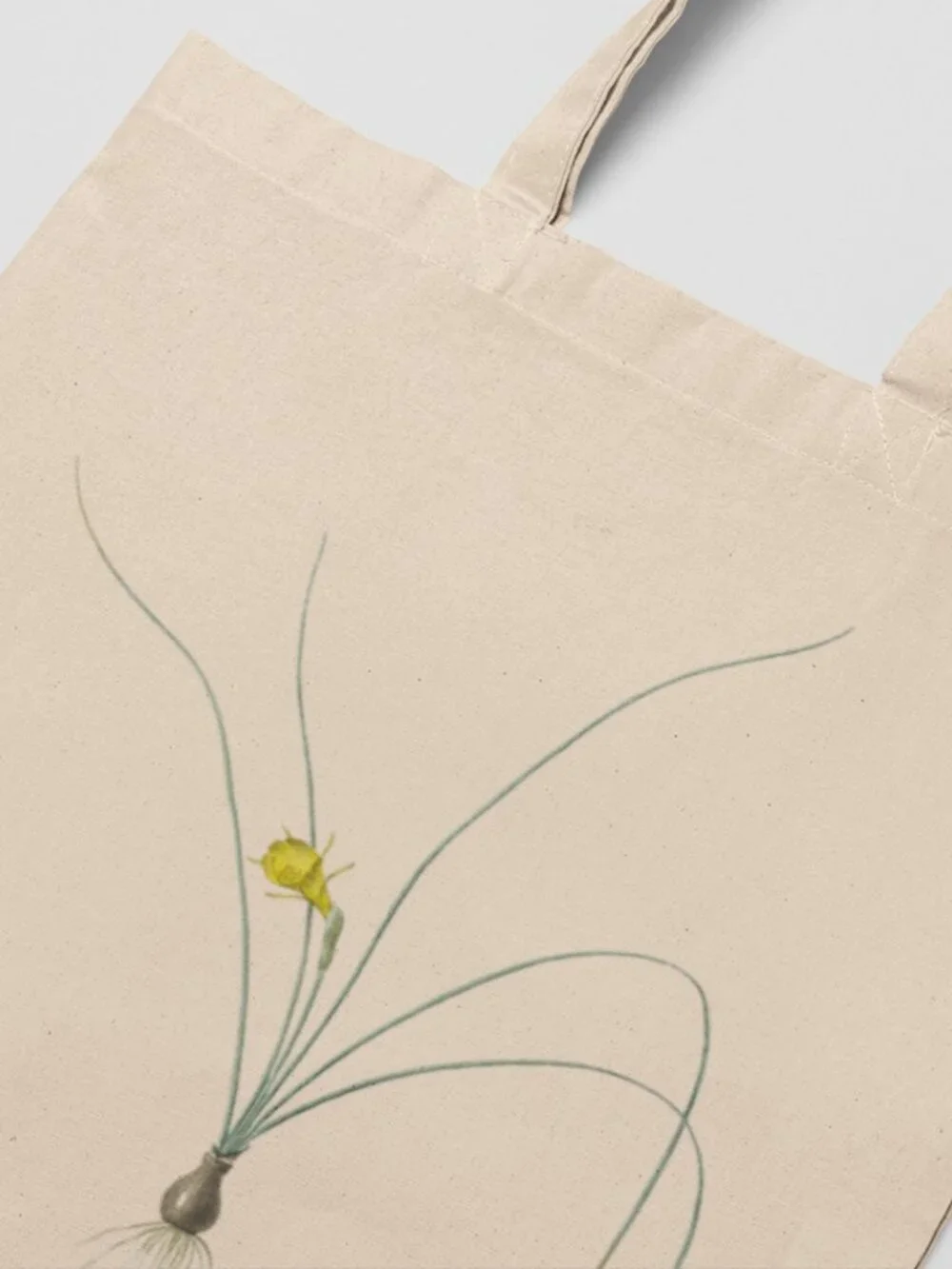 Petticoat Daffodil Vintage Floral Print Graphic Canvas Tote Bag